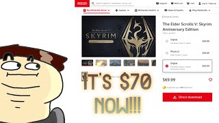 Skyrim anniversary switch edition is $70!!!!