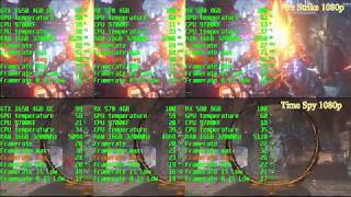 Benchmark GTX 1650 4GB vs RX 570 4GB vs RX 580 8GB with 3DMark Fire Strike & Time Spy at 1080p