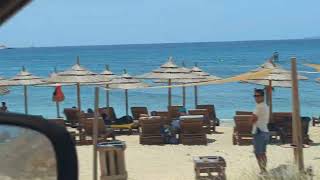 Naxos Greece - Beach Cabanas in Plaka