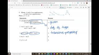 Geometry: Angle Proofs