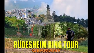 RÜDESHEIM CABLE CAR (RING TOUR) | MAGNIFICENT TOUR | NIEDERWALD MONUMENT | 4K - PART 1