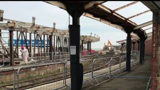 Folkestone harbour Railway station . 2017 restoration as now started