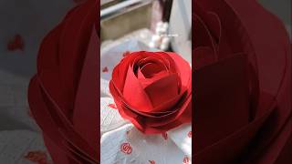 Diy beautiful paper red rose 🌹#diy #craft #trending #rose #easy #youtubeshorts #shorts #viralreels