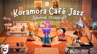 Koramora Café Jazz ☕ Chilling w/ Cozy Soft Jazz Animal crossing Music & Rain sounds for sleeping ☔