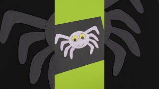 Easy spider craft 🕷️ #halloweencrafts #spider #kidscrafts