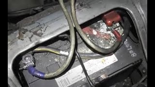 Corroded terminals on the accu (battery) in our old van