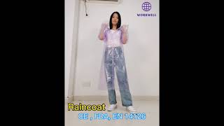 Waterproof raincoat / isolation gowns with PE, EVA material !