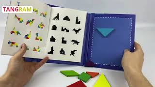 TANGRAM ◕‿◕ Танграм деревянный обучающий в виде книги