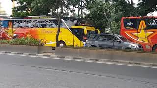 MELEPAS KEBERANGKATAN BUS DOUBLE DECKER SCANIA K-410 DARI POOL SEMPATI STAR MENUJU BANDA ACEH