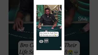 Player punching Air HAHA!.#stake  #blackjack  #roulette #shorts #short #viral #casino #slots