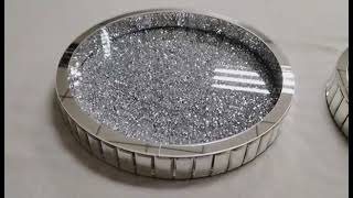 Crushed Diamond Round Tray #tranding #decoration #design #delicious #devotional #viral