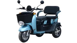 Adult three wheel electric tricycle bike two seats with motor for passenger