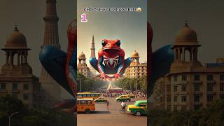 💥 Superheroes as A Giant Frog in the City😲 Marvel ✅ #shorts #marvel #avengers #spiderman