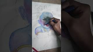 Shri krishna with yashoda maa drawing #ytshorts #shorts #shorts