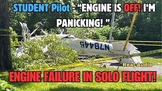 Student solo with engine failure …crashes at a campground! #atc #aviation