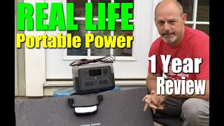 REAL LIFE 1 Year REVIEW - Solar Charged Portable Power Station - ECOFLOW River 2 Max