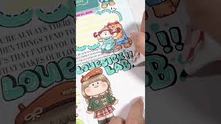 turquoise scrapbook #asmr #scrapbooking #sticker #aesthetic #diy #shorts #youtubeshorts #craft #cute