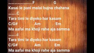 chinta tribal rain lyrics with chords