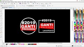 Cara Mudah Desain Stiker 2019 Ganti Presiden CorelDRAW