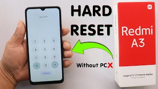 How To Hard Reset Redmi A3 - 2024 | Remove Screen Lock Pattern/Pin/Password