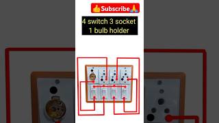 4 switch 3 socket 1 bulb holder ka board kaise banaye || board wiring connection