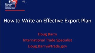 How to Write an (Effective) Export Plan