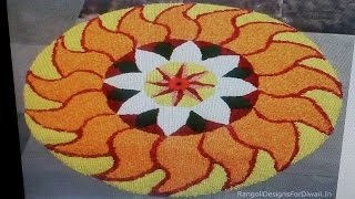 Beautiful and unique semi-circle rangoli for diwali | Innovative rangoli designs by Poonam Borkar