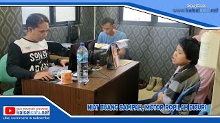 Niat Buang Sampah, Motor Ropilah Dicuri