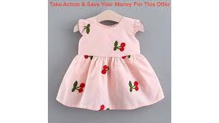 Deal Girls Baby Dresses 2020 New Fashion Toddler  Cherry  Lovely Infant Costumes Kids   Cute Clothi