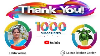 1k subscribers completed//Thankyou friends// Thakyou youtube//LALITA VERMA