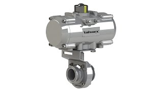 Valworx Air Actuated Sanitary Butterfly Valves- All Stainless