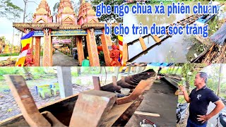 QUAY CÂN CẢNH GHE NGO CHÙA XÀ PHIÊN HẬU GIANG SỬA CHỮA CHUẨN BỊ CHO CUỘC ĐUA SÓC TRĂNG