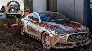 Rebuilding INFINITI Q60 (800HP) - Forza Horizon 5 | (Steering Wheel + Shifter) Gameplay