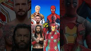 Cody Rhodes, CM Punk, Roman Reigns VS Spider-man, Ironman, Deadpool 👿 #comparison