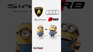 Lamborghini Sian VS Audi R8 minions style#tiktok #trending #lamborghini #shorts #audi