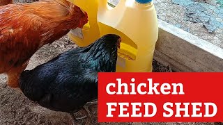 Processing dishwashing soap cans into chicken feed ponds