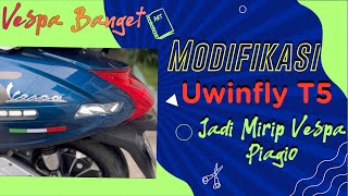 Modifikasi U-Winfly T5 Jadi Vespa ‼️Di Jalan Di Sangkain Vespa Listrik