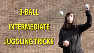 Intermediate 3-Ball Juggling Tricks (with slow motion)