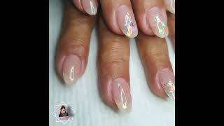 Uñas Sencillas/Glitter-Ala de Angel/Retoque