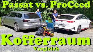 KIA ProCeed GT vs. VW Passat B8 Variant - Kofferraum - Vergleich Test Urlaub Gepäck Erfahrung Alltag