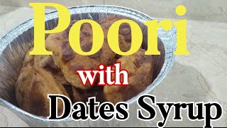 Cooking Poori with Dates Syrup