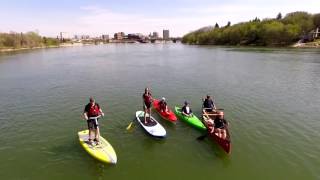 Eb's staff messing around in boats