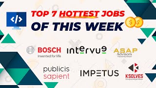 Top 7 Hottest jobs of this week | Job notification Series