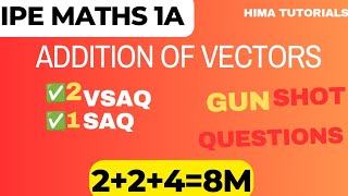 TS INTER 1 YEAR MATHS 1A IMPORTANT QUESTIONS 2024|INTER 1 YEAR IMP QUESTIONS IN ADDITION OF VECTORS