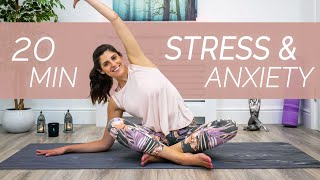 Yoga For Stress & Anxiety - 20 Minute Restorative Yoga Practice - Sacred Lotus Yoga