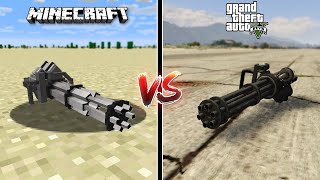 MINECRAFT MACHINE GUN VS GTA 5 MACHINE GUN - WHO IS BEST?