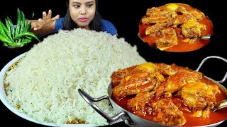 Eating Show Spicy Chicken Curry With Rice Eating Video Bigbite Foodie Chicken Kosha Vat Mukbang Asmr