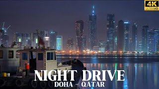 Night Drive in Doha: Qatar’s City Lights in 4K