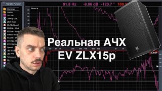 Electro-voice ZLX15p - реальная частотная характеристика. Real frequency response EV ZLX15 p