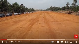 tronçon Bassam Assinie/le ministre Amédé Kouakou visite  le chantier de l'autoroute.